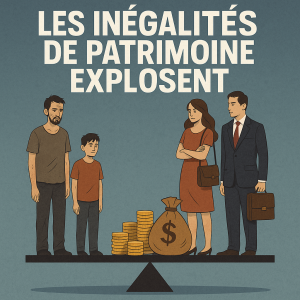 Image de présentation pour le podcast ayant pour titre "Les inégalités de patrimoine explosent"
